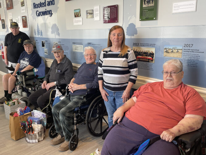 Elks fill, present Easter bags to Veterans at Centre Care
